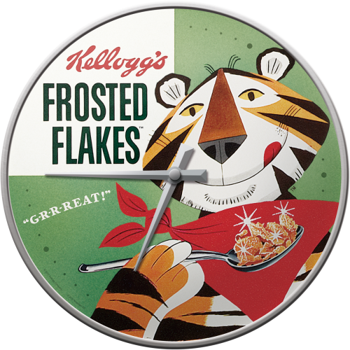 Kelloggs Frosted Flakes Tony Tiger Klokke Metallskiltno